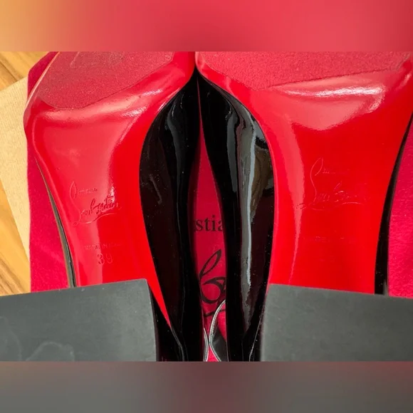 Christian Louboutin SOVAL 85 PATENT BK01 Black - Picture 7 of 12